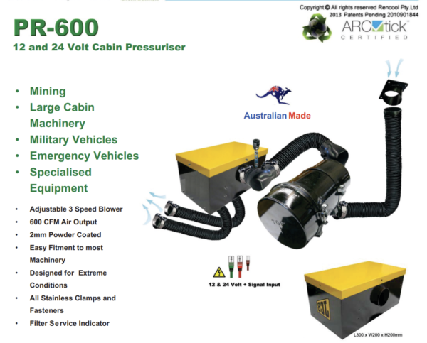 Rencool PR-600 – 12V & 24V Cabin Pressuriser - Image 2
